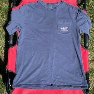 Vineyard Vines Boys Large 16 American Flag Whale Pocket Tee